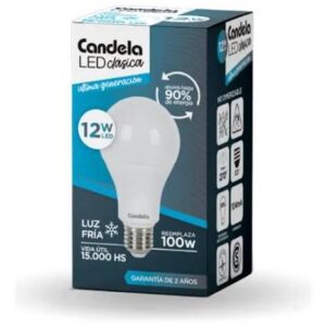 LAMPARA LED 12W LUZ BLANCA CANDELA